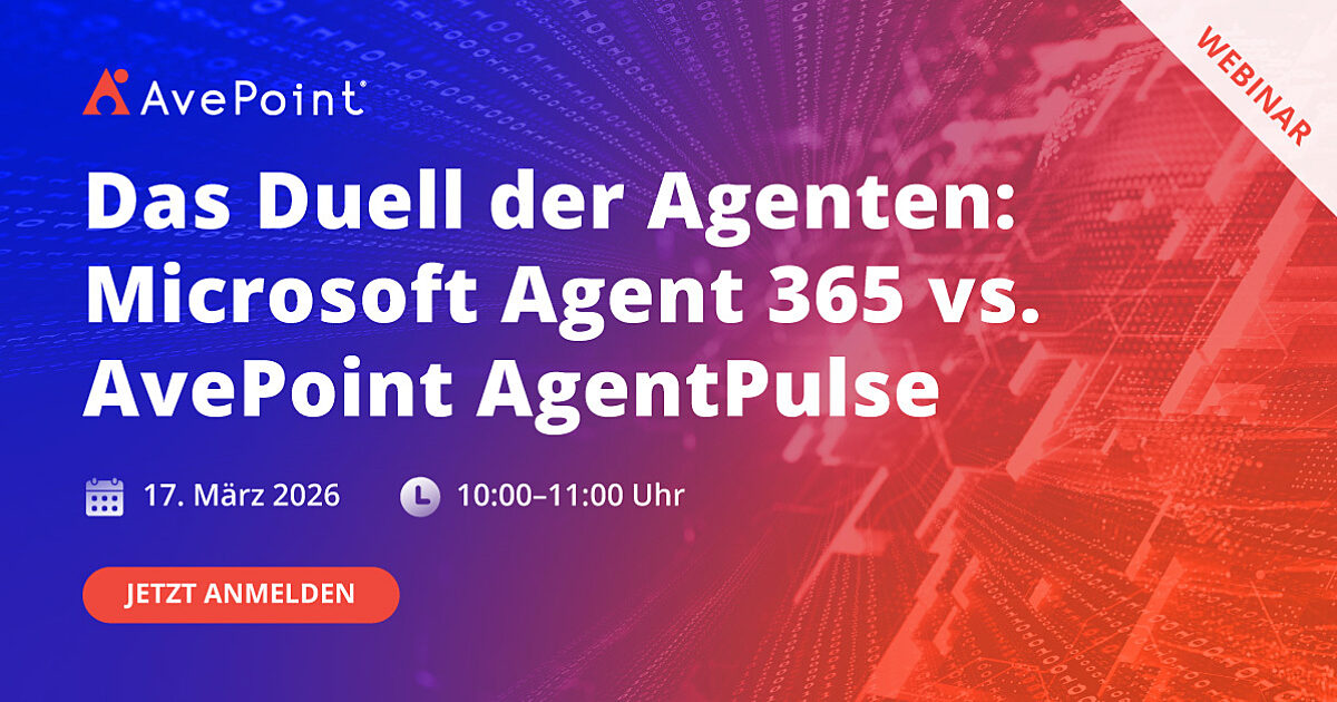 Microsoft Agent 365 vs. AvePoint AgentPulse | AvePoint Germany