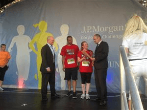 Image 2: The AvePoint team accepting the grand prize for t-shirt design.