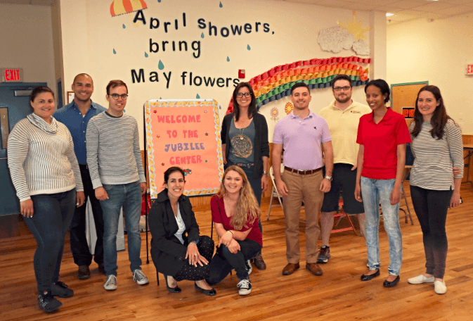 The AvePoint volunteers at the Jubilee Center in Hoboken.