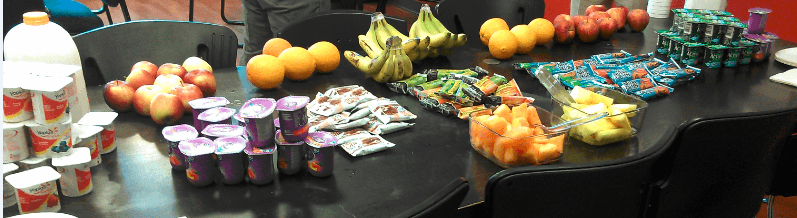 A healthy breakfast spread