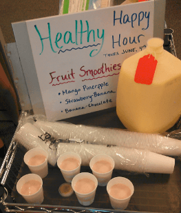 The smoothie selection for happy hour