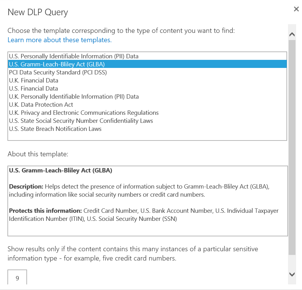 SharePoint 2016 enables you to conduct DLP queries.