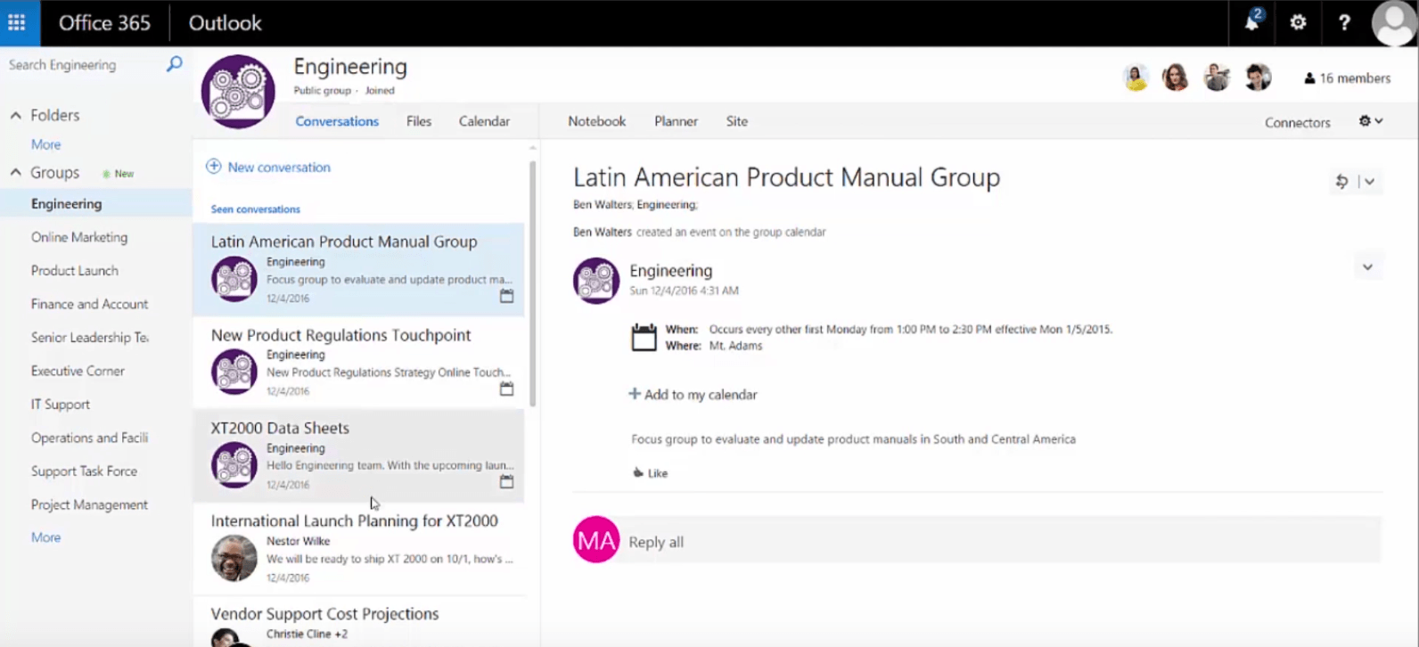 office 365 groups administration