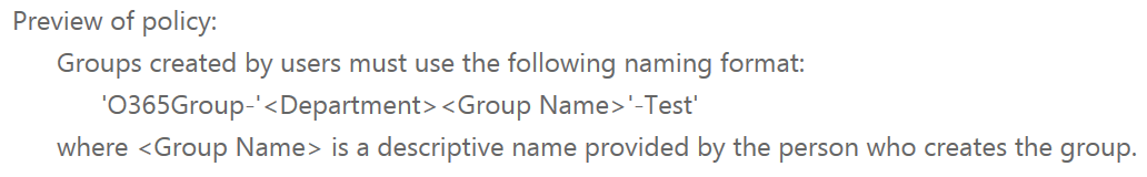 Understanding Groups naming policies