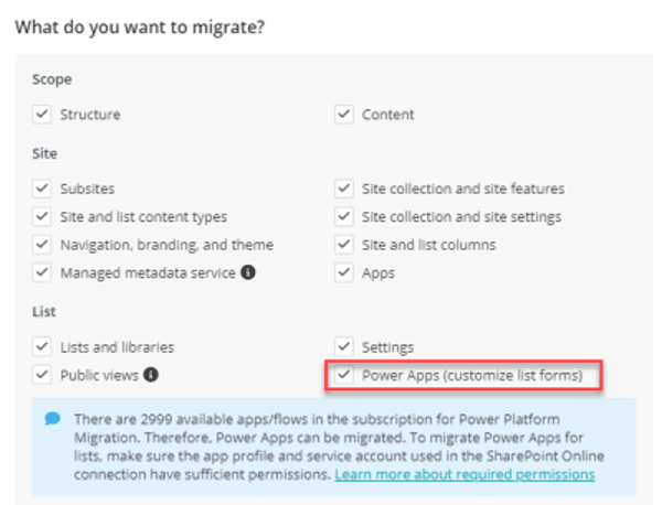 AvePoint Fly migrate Power Apps