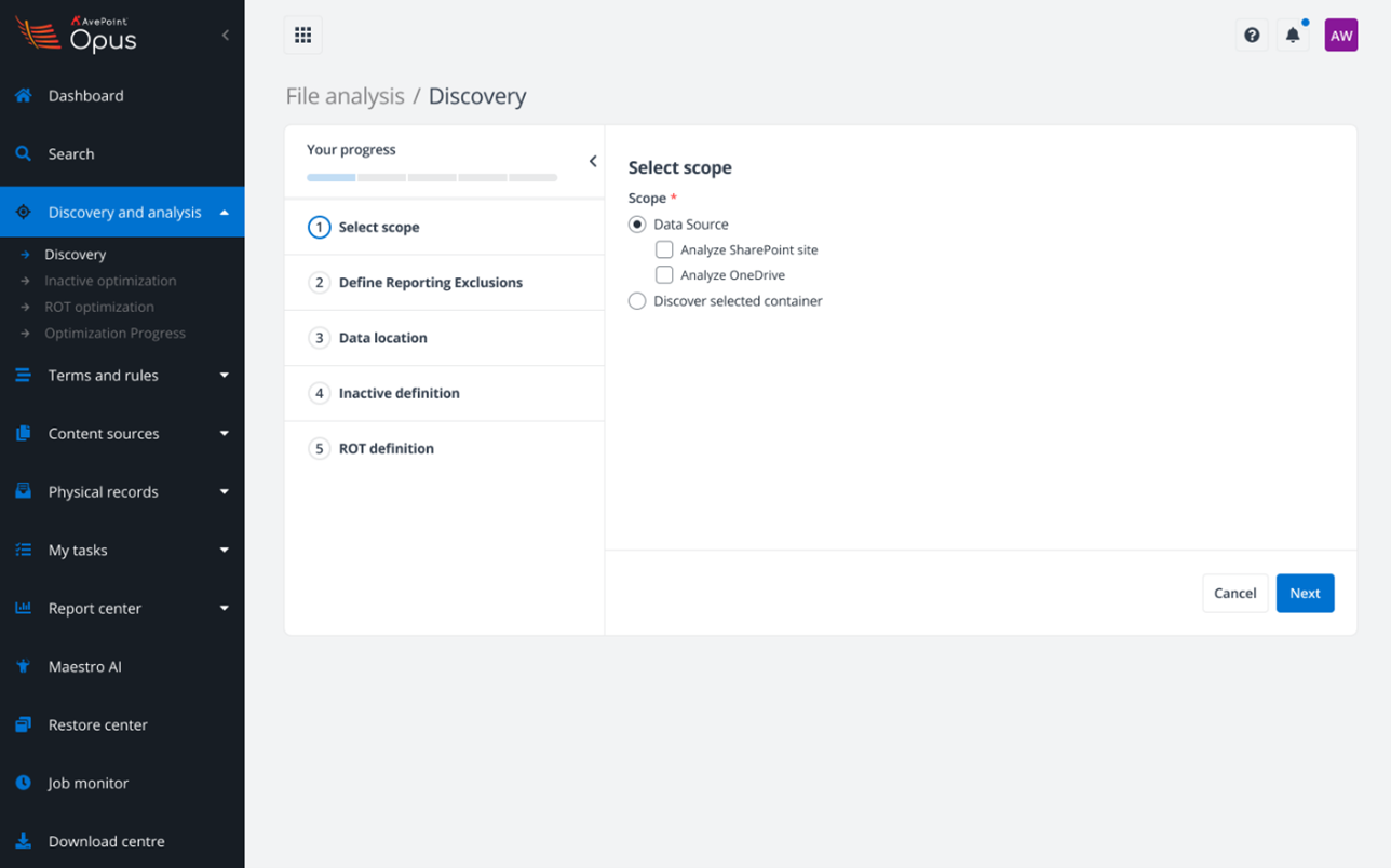 OneDrive is now available in the discovery scope