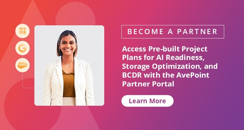 AvePoint Partner Portal prebuilt project CTA New