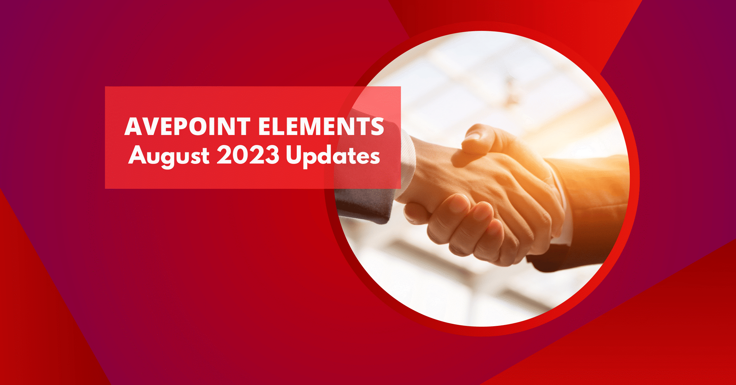 Ave Point Elements August 2023 Updates 1