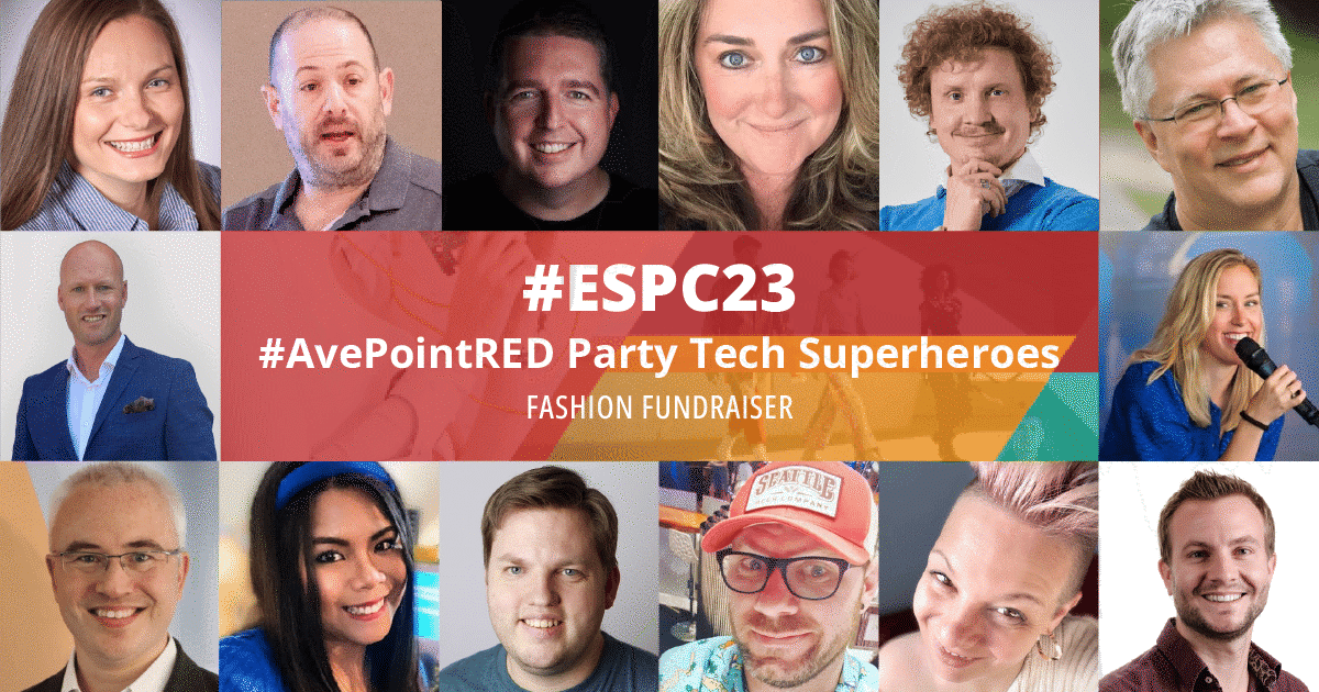 Unveiling Tech Superheroes in Style: Join AvePoint’s #ESPC23 #AvePointRED Party Fashion Show Fundraiser!