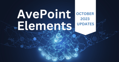 Ave Point Elements Updates October 2023