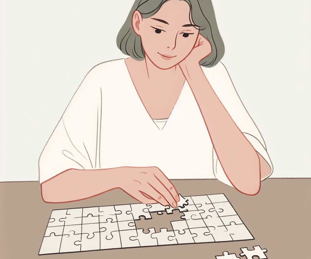 Puzzling woman