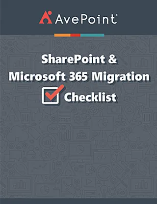 Sharepoint m365 migration checklist