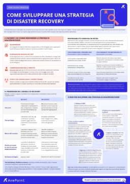 Come sviluppare una strategia di Disaster Recovery