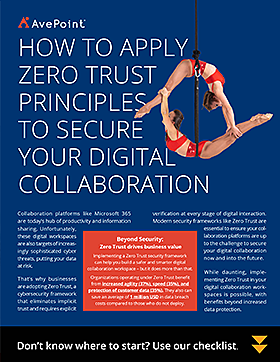 Checklist: Apply Zero Trust Principles to Secure Digital Collaboration