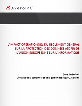 L’IMPACT OPÉRATIONNEL DU GDPR SUR L’INFORMATIQUE
