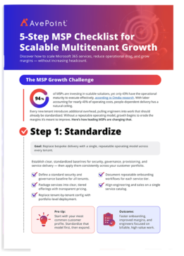 5-Step MSP Checklist for Scalable Multitenant Growth