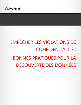 Empêcher Les Violations De Confidentialité Bonnes pratiques pour la découverte des données