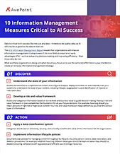 10 Information Management Measures Critical to AI Success