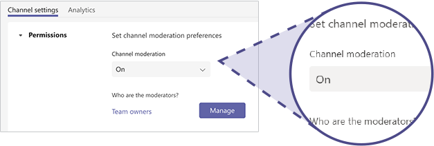 Use channel moderation