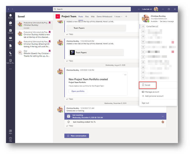 Bookmark Important Conversations