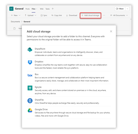 Connect to your Cloud Storage
