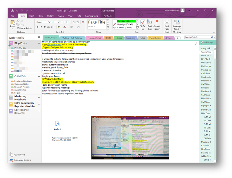 Leverage the Shared OneNote