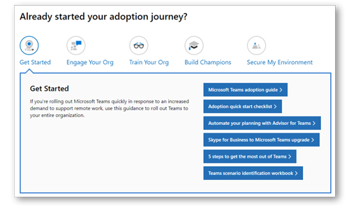 Utilize the Microsoft Teams Adoption Site